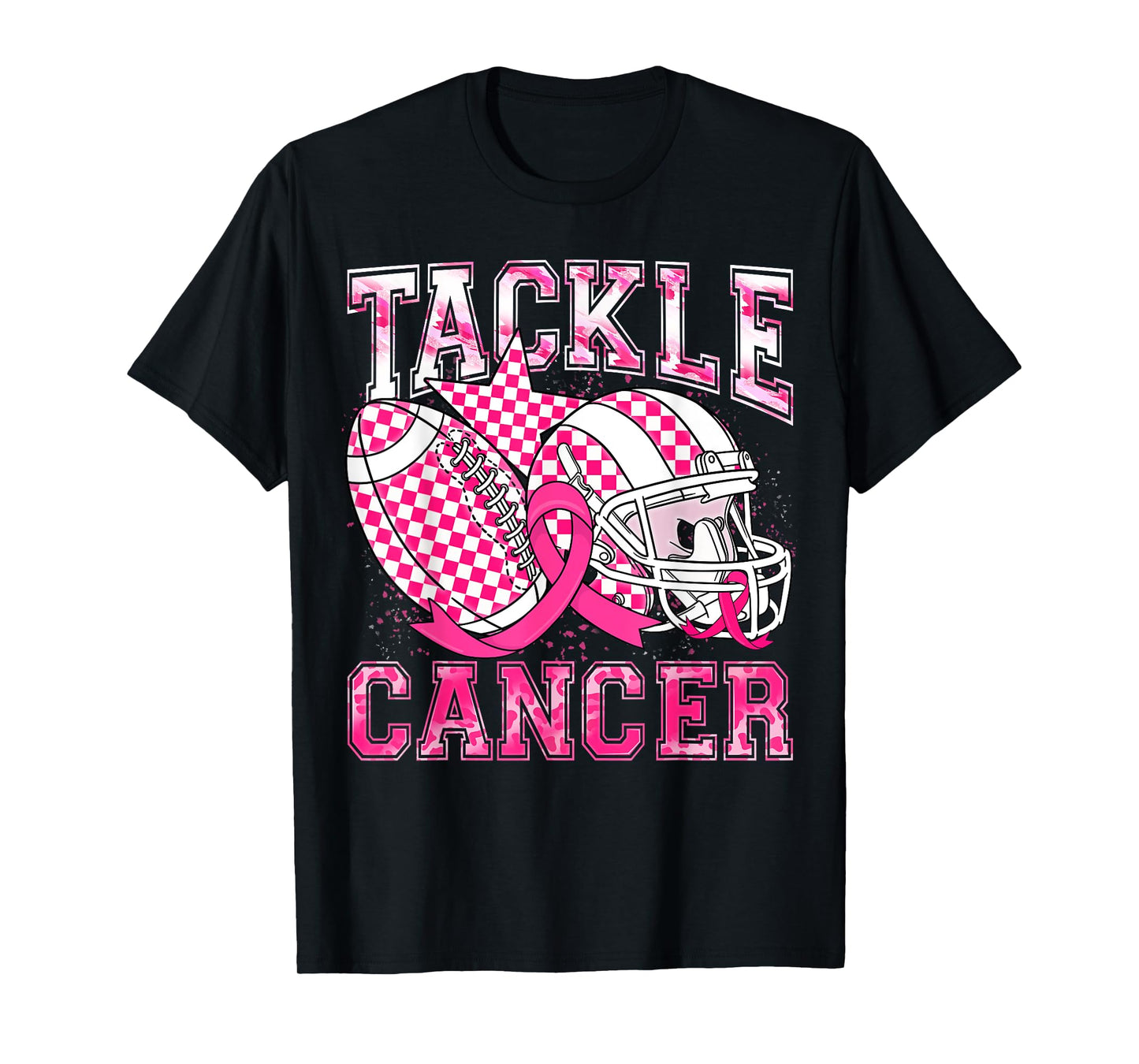 Football Tackle Breast Cancer Pink Breast Cancer Awareness T-Shirt