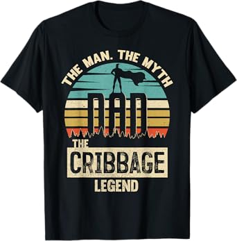Man Myth Legend Dad Cribbage T-Shirt