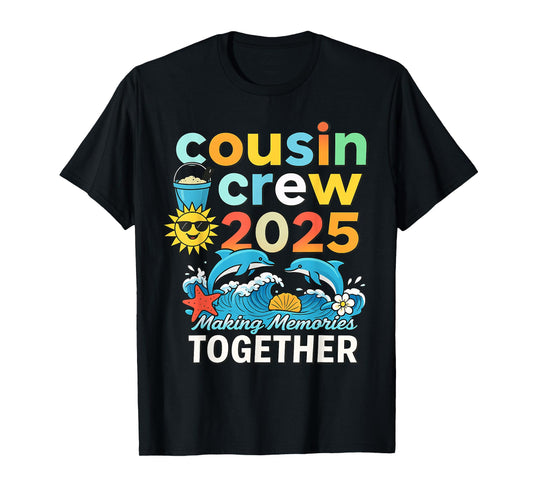 Cousin Crew 2025 Summer Vacation Beach Family Trip Matching T-Shirt