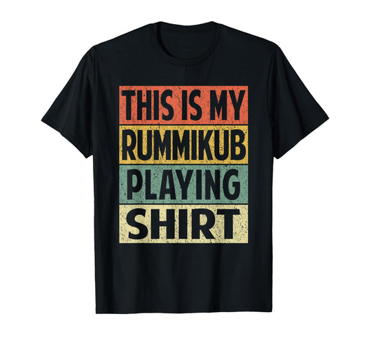 Retro Rummikub Dad Husband Grandpa Mens Womens Game Night T-Shirt