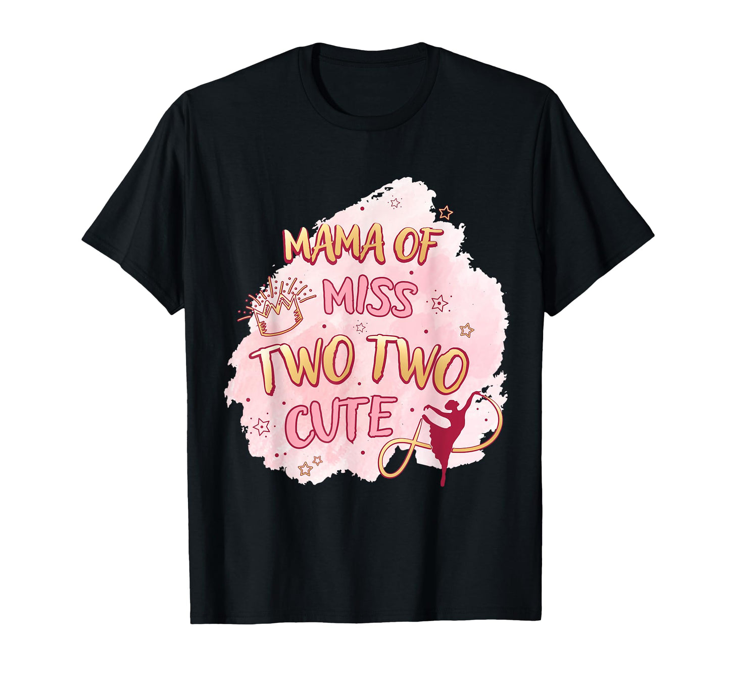 Ballet Girl Second Birthday Mama Ms Two Cute Ballerina Party T-Shirt