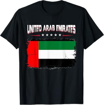 Patriotic Vintage Emirates Flag United Arab Emirates T-Shirt