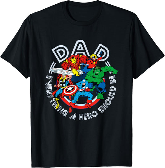 Marvel Comics Retro Classic Father's Day Avengers Hero Dad T-Shirt