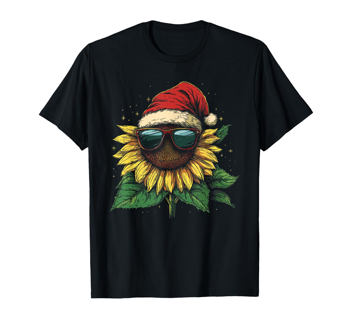 Sunflower Christmas Flower Xmas For Men Women Kids T-Shirt