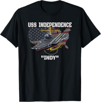 Aircraft Carrier USS Independence CV-62 CVA-62 Veterans Day T-Shirt