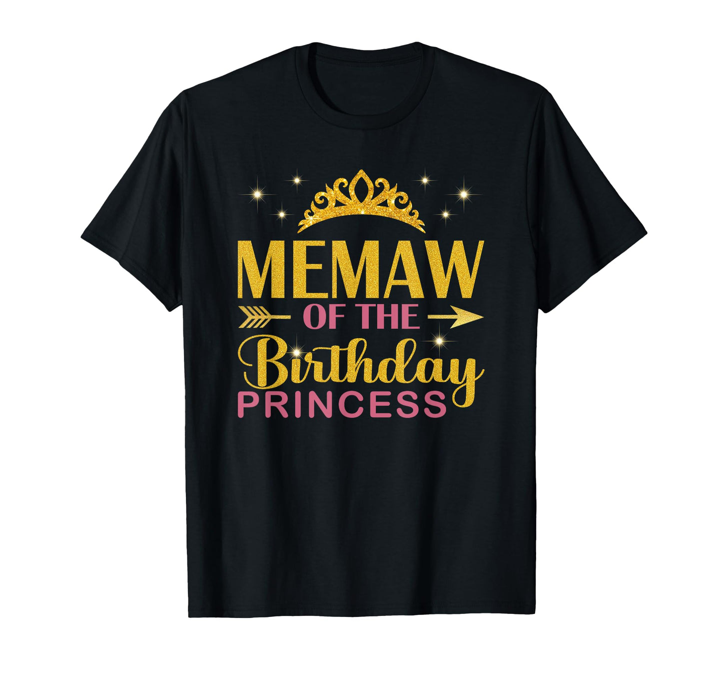 Memaw Of The Birthday Princess Birthday Girl Kid Family T-Shirt