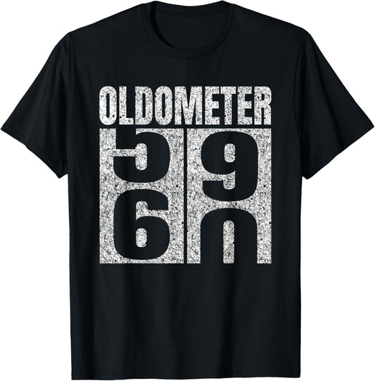 60th Birthday Oldometer 59-60 Vintage Funny Gifts Men Women T-Shirt