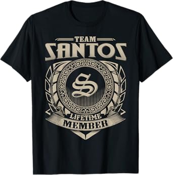 Team SANTOS Lifetime Member Vintage SANTOS Family T-Shirt