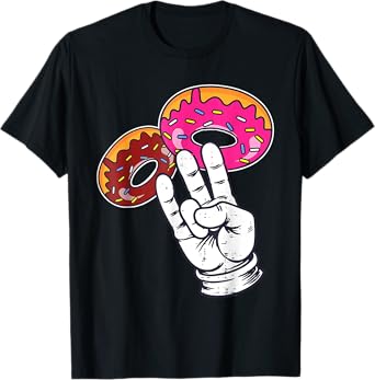 2 Pink Donut Funny Inappropriate Adult Humor Joke Men Women T-Shirt