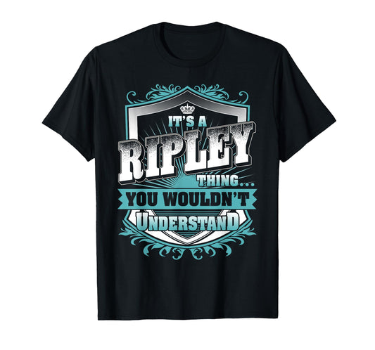 It's A RIPLEY Thing You Wouldn't Understand Name Vintage T-Shirt, Small, Black