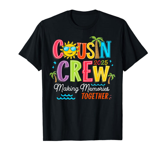 Cousin Crew 2025 Summer Vacation Beach Family Trip Matching T-Shirt