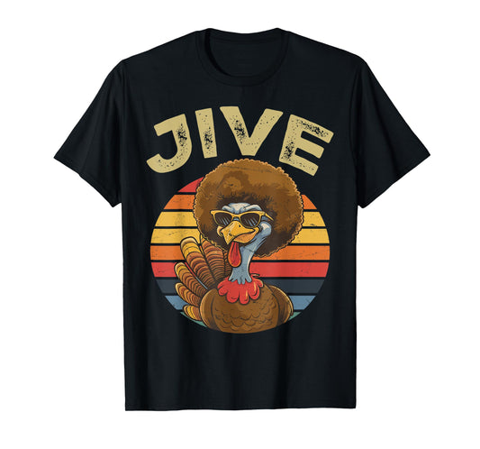 Jive Thanksgiving Turkey Day Funny Face Vintage Retro Style T-Shirt