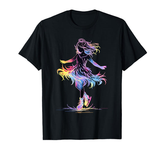 Cute Ice Skating Skater Figure Skating For Girls T-Shirt