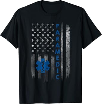 vintage Paramedic American Flag USA Shirt EMS EMT Paramedic T-Shirt