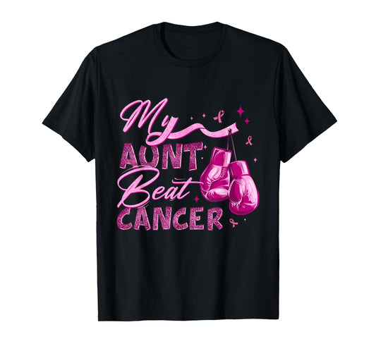 My Aunt Beat Cancer Breast Cancer Awareness Support Squad T-Shirt