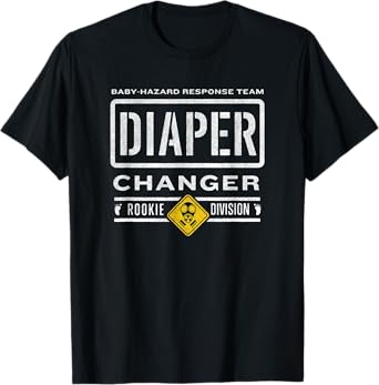 Funny Diaper Changer Duty - expecting baby New Dad Mom T-Shirt
