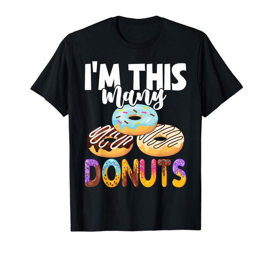 Cute Donut 3rd Birthday I'm This Many Donuts 3-Year-Old T-Shirt