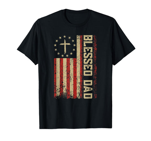 Christian Shirts For Men Fathers Day Tshirts For Blessed Dad T-Shirt