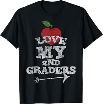 Love My 2nd Graders Second Grade Teacher Distressed T-Shirt