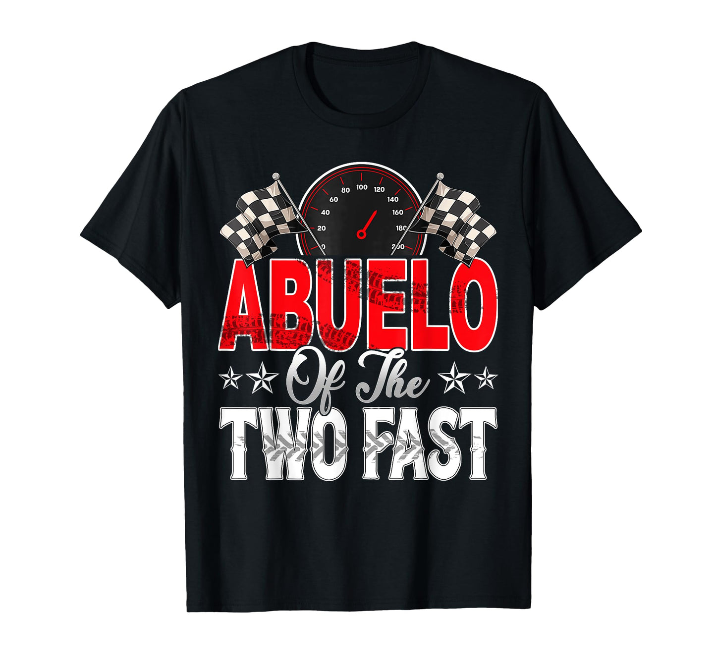 Abuelo Of The Two Fast Second Birthday Racing Car Family T-Shirt