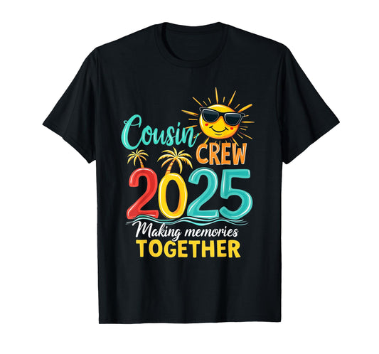 Cousin Crew 2025 Summer Vacation Beach Family Trip Memory T-Shirt