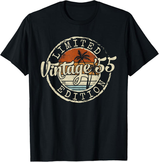 Vintage 1955 70th Birthday Gifts For Men Women 70 Year Old T-Shirt