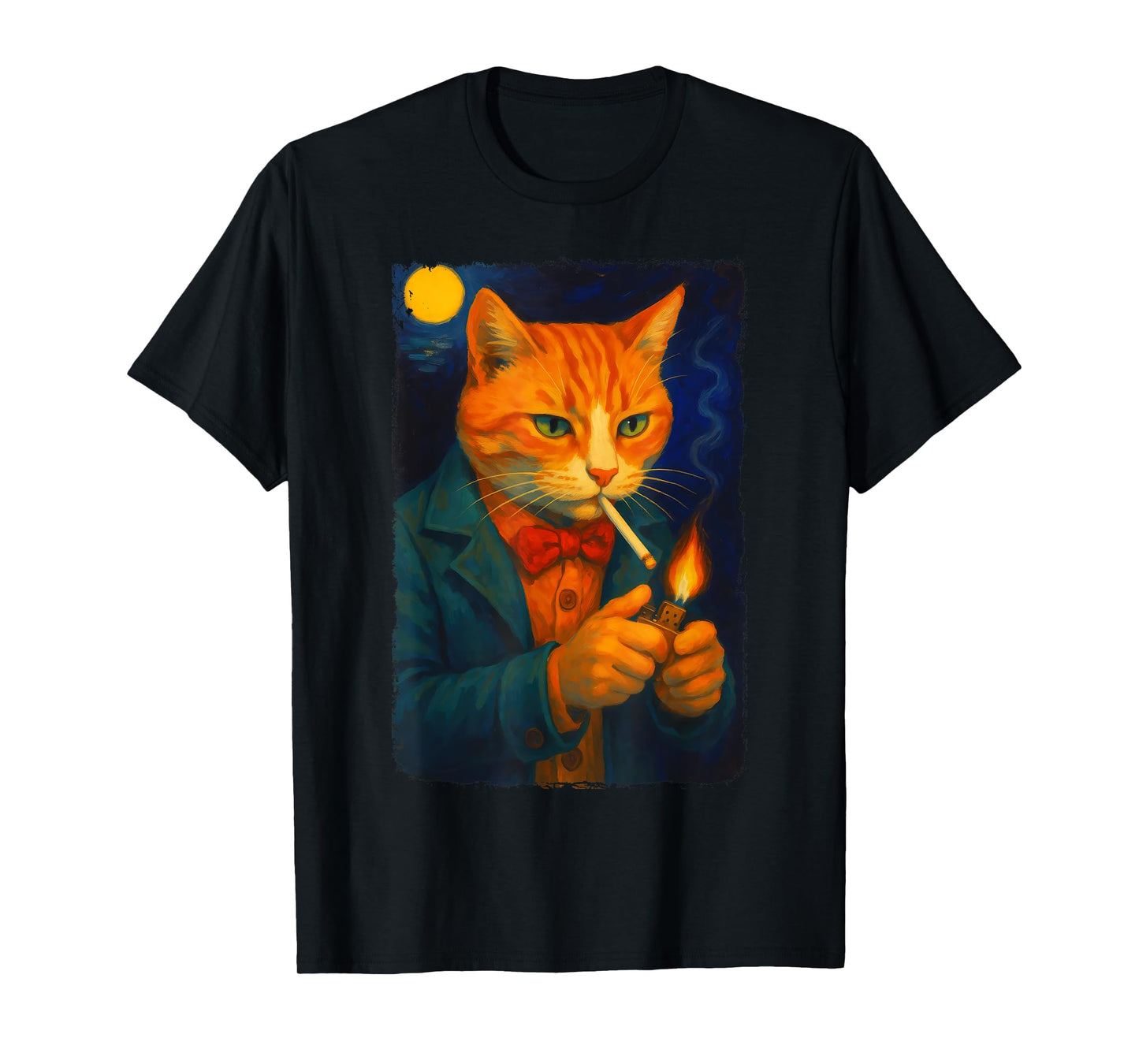 Funny Cat Smoking For Men Women Cat Lover T-Shirt