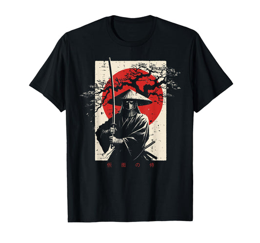 Japanese Samurai Katana Red Sun Vintage Ukiyoe Men Women Kid T-Shirt