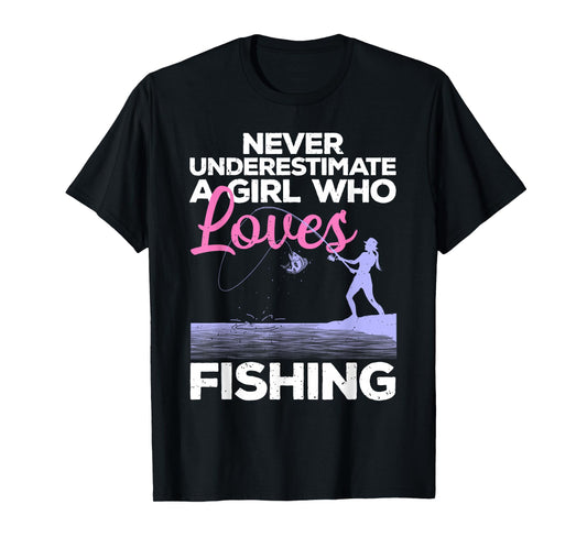 Cool Fishing For Women Girls Fisherman Fish Lure Saltwater T-Shirt