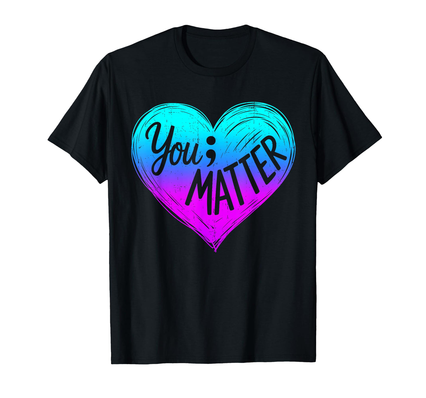Teal Purple Heart Your Matter Suicide Prevention Awareness T-Shirt