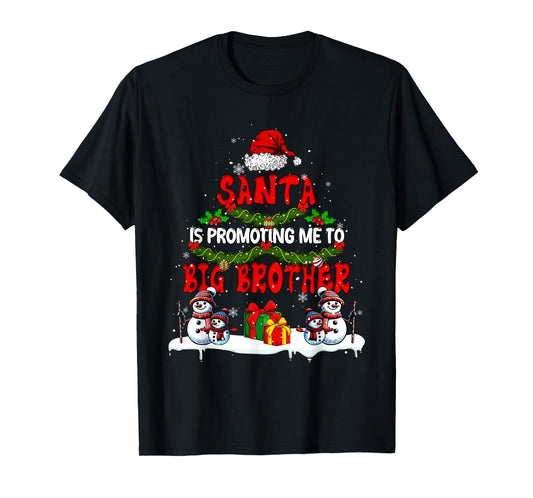 Santa Is Promoting Me To Big Brother Xmas Expecting New Baby T-Shirt