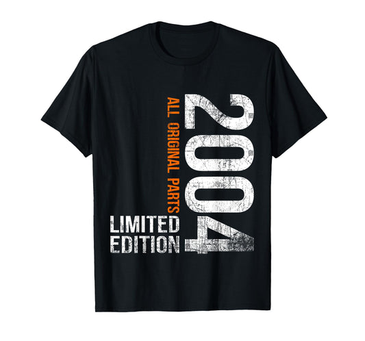 Vintage 2004 21th Birthday Gifts Men Women 21 Years Old T-Shirt