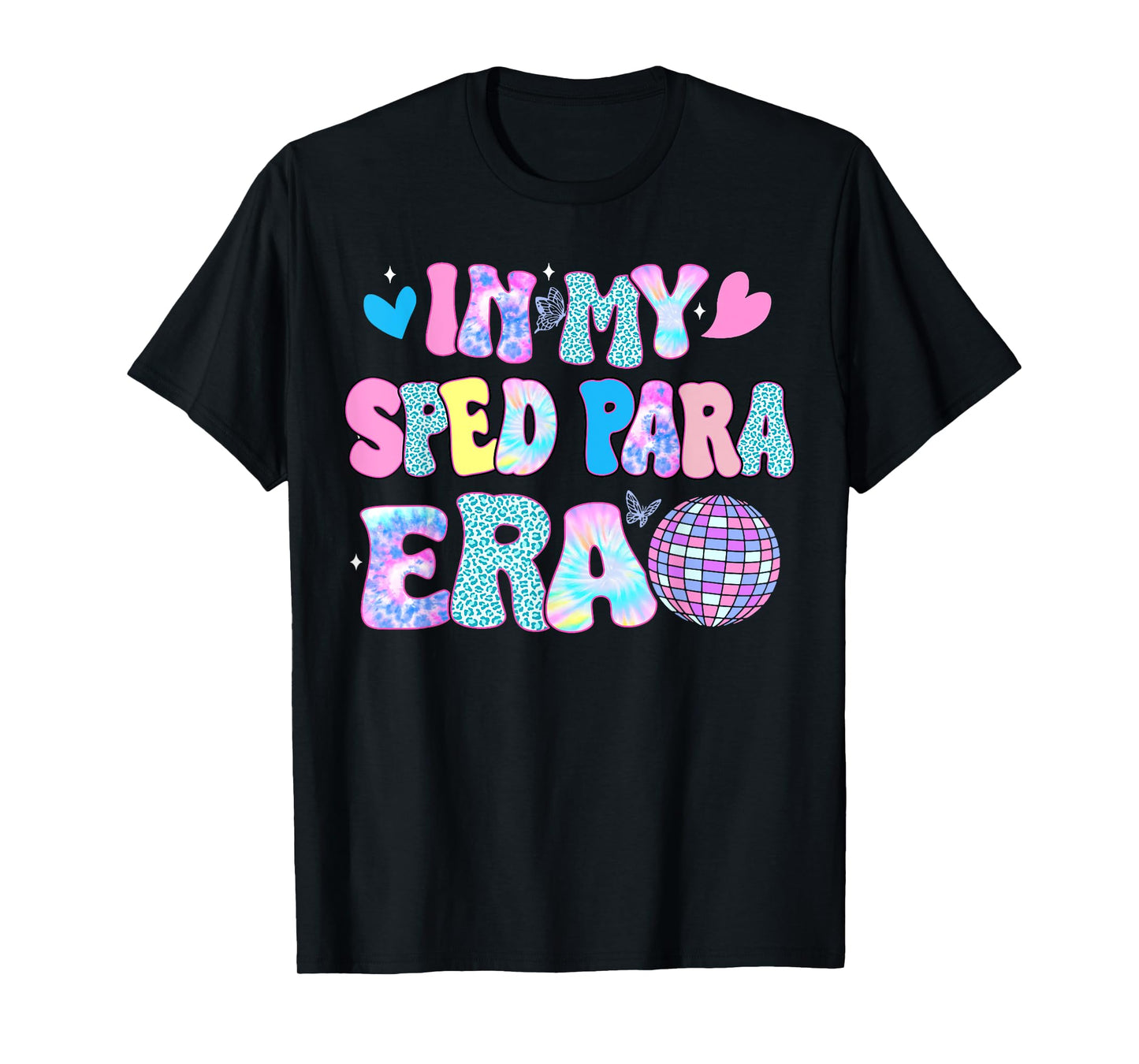 Tie Dye Leopard Back to school Gift In My Sped Para Era T-Shirt