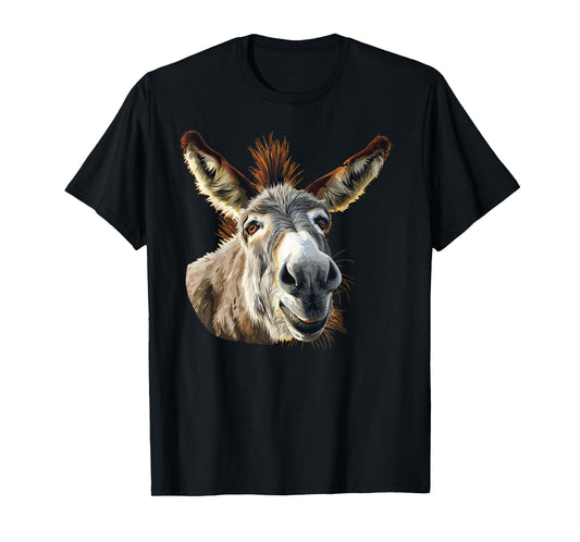 Cute looking donkey face for animals and donkeys lovers T-Shirt