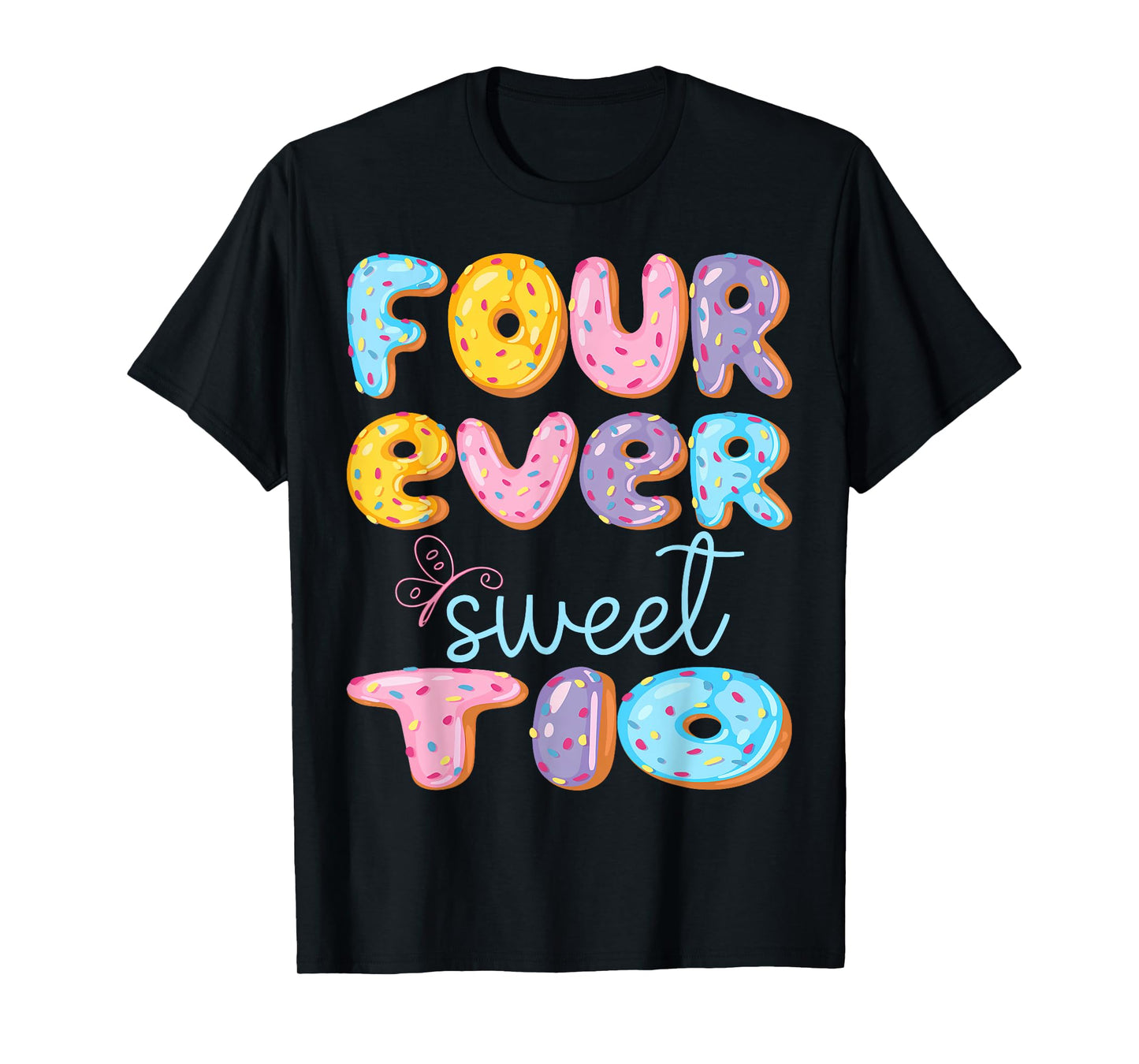 Four Ever Sweet Tio 4Th Birthday Kids Donut Lover T-Shirt