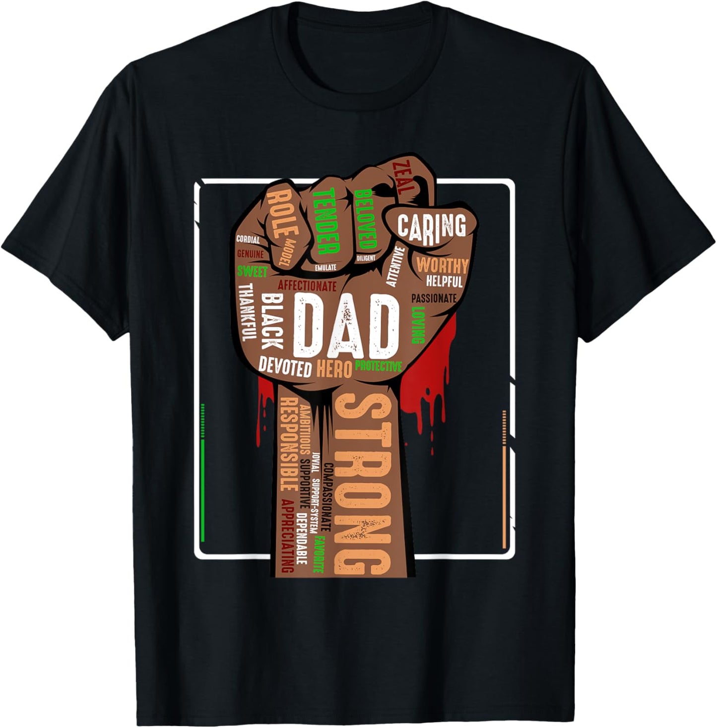 Black Dad African American Melanin Pride Black History Month T-Shirt