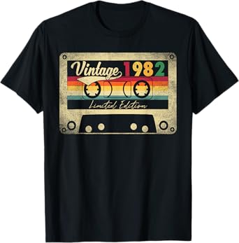 Limited Edition Vintage Best Of 1982 43rd Birthday Gift T-Shirt