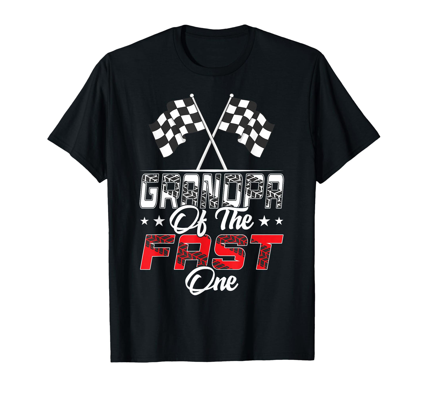 Grandpa Of The Fast One First Birthday Racing Car Family T-Shirt