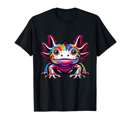 Axolotl rainbow Kawaii colorful love Axolotls herpetologist T-Shirt