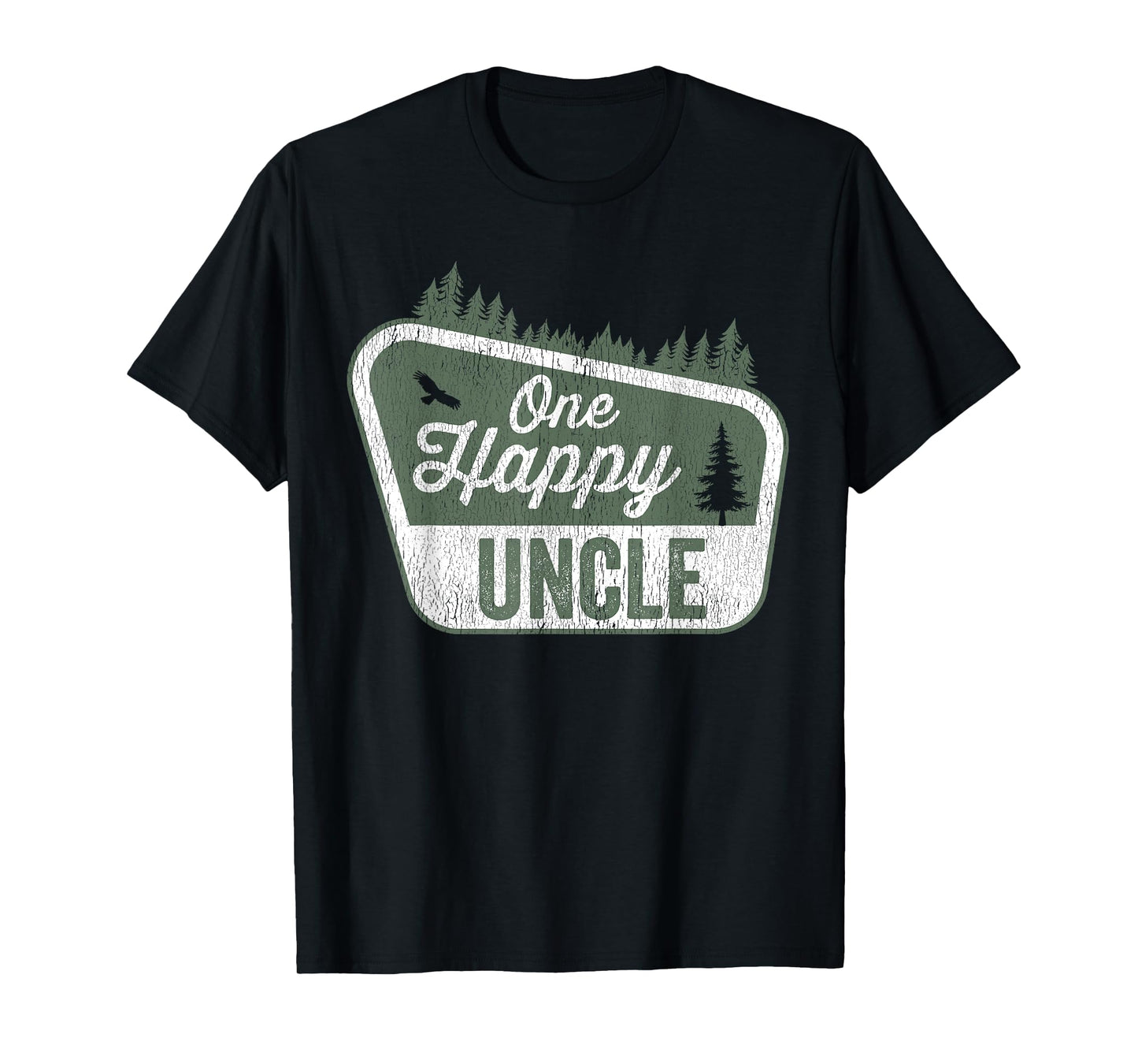 One Happy Uncle Matching Family Birthday Party Camping T-Shirt