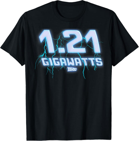 Back to the Future 1.21 Gigawatts Lightening Graphic T-Shirt T-Shirt