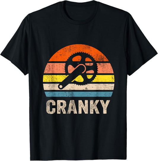 Cranky Vintage Sun funny Bicycle Lovers Cycling Cranky T-Shirt