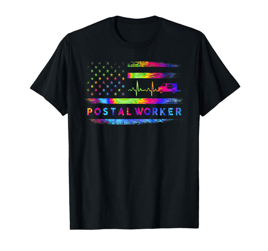 Vintage Postal Worker American Flag US Postal Service T-Shirt