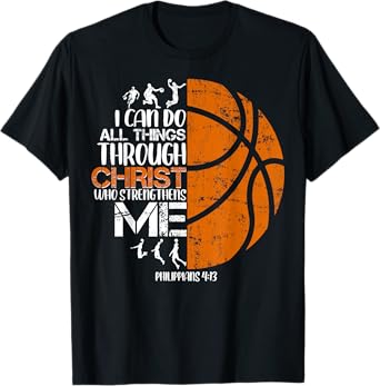 Basketball Jesus Christian Religious Gifts For Men Boys Kid T-Shirt