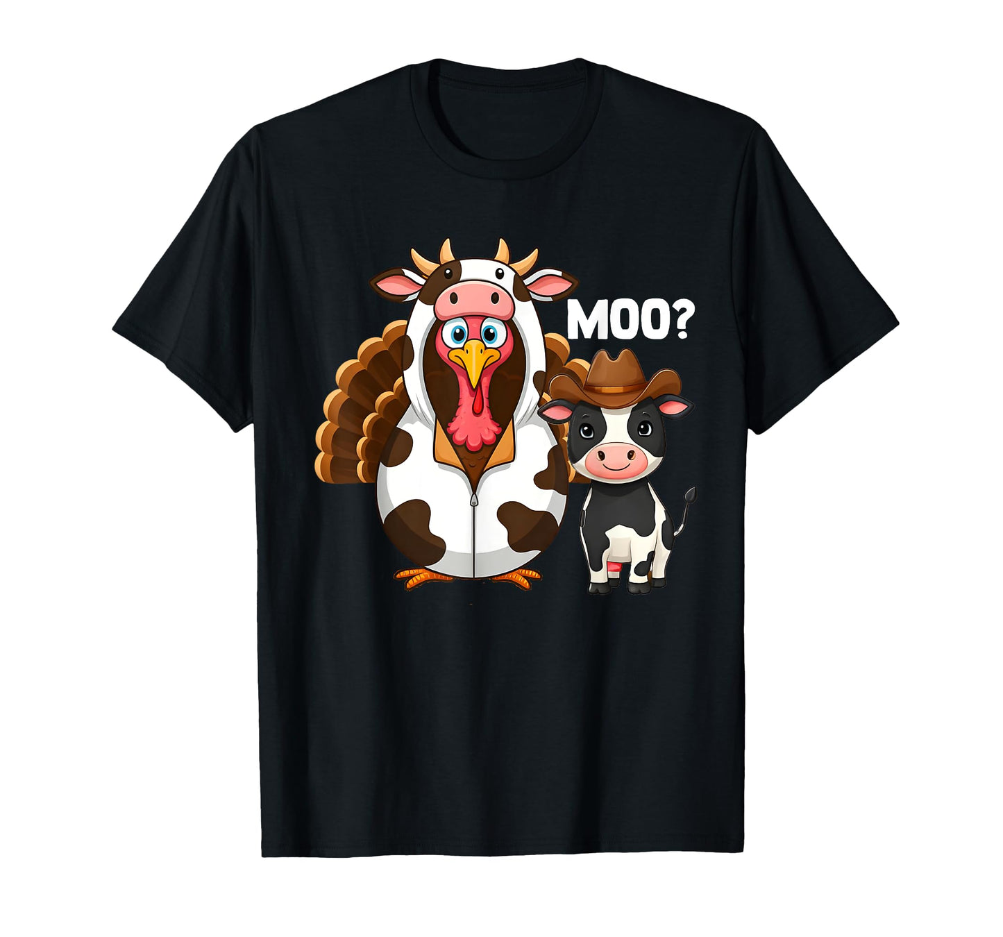 Thanksgiving Turkey Moo Cow Moo T-Shirt