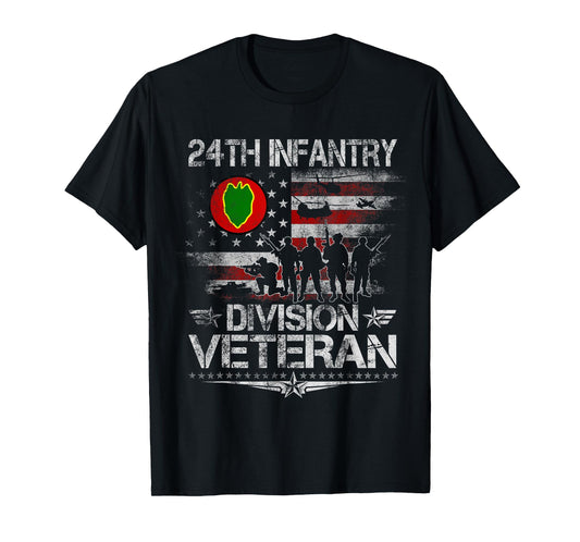 24th Infantry Division Veteran Military Veterans Day Vintage T-Shirt