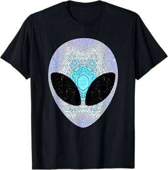 Alien Head Design Colorful Alien Rave Believe Ufo T-Shirt