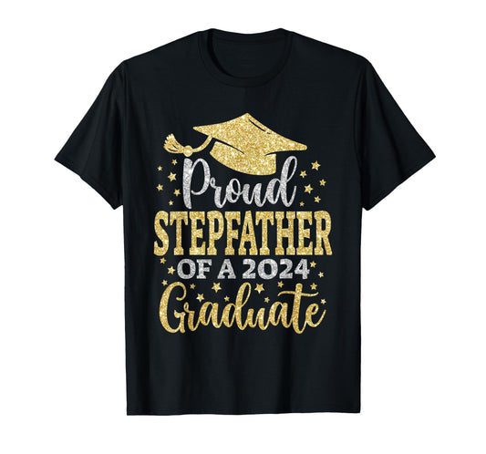 Stepfather Senior 2024 Proud Dad Of A Class Of 2024 Graduate T-Shirt