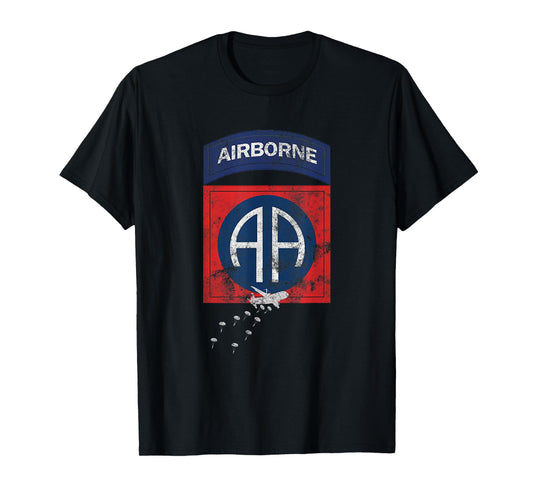 U.S Army 82nd Airborne Division Paratrooper Veteran Vintage T-Shirt