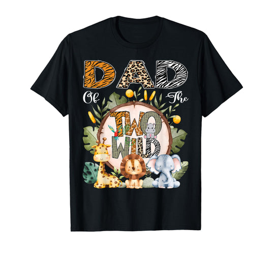 Dad Of The Two Wild Animal Safari 2Nd Birthday Party T-Shirt